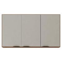 Balcão Para Pia 120cm Com Armário Aéreo 3 Portas Firenze Amêndola Touch Nude Prime Tx - Demóbile - 3