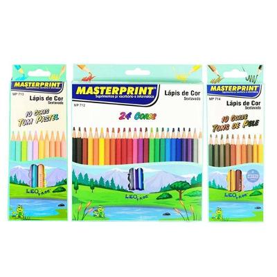 Kit Lápis De Cor Sextavado 44 Cores - Masterprint