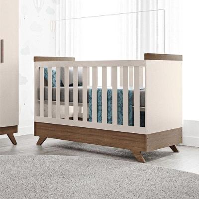 Berço Americano Ambiente Retrô Vitória Off White Carvalho - Carolina