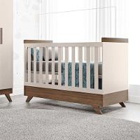 Berço Americano Ambiente Retrô Vitória Off White Carvalho - Carolina - 1