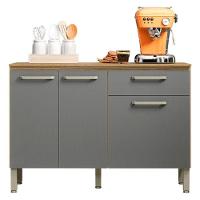 Balcão De Cozinha Versalhes Plus Freijó Gris - Kits Paraná - 1