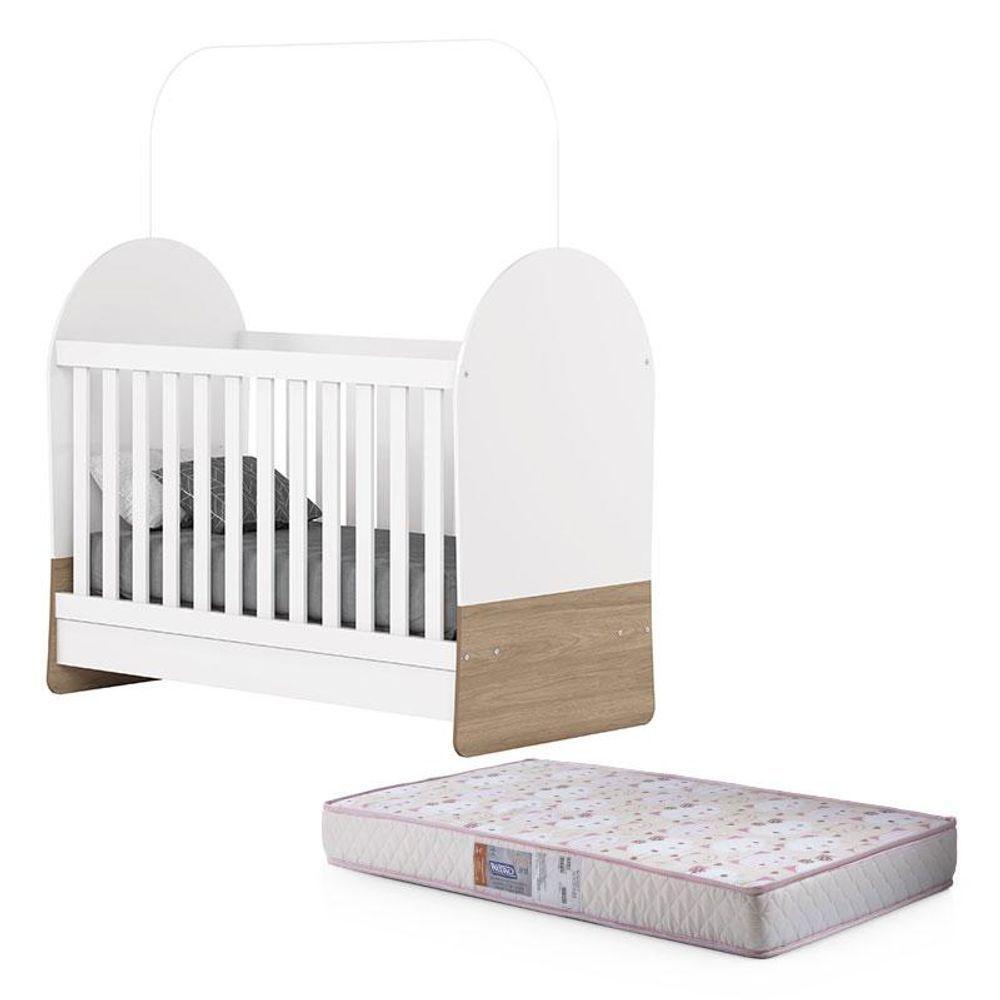 Berço Mini Cama Magia Branco Jequitibá Hp Com Colchão 130x60 Gazin - Henn - 1