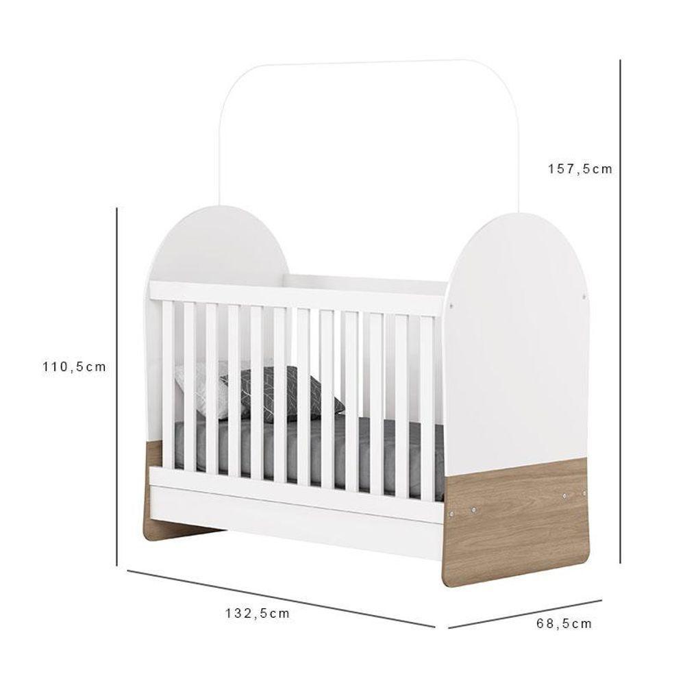 Berço Mini Cama Magia Branco Jequitibá Hp Com Colchão 130x60 Gazin - Henn - 3