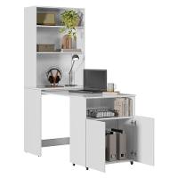 Armário Multifuncional Com Escrivaninha Retrátil Duo Branco - Kits Paraná - 3