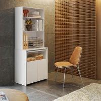 Armário Multifuncional Com Escrivaninha Retrátil Duo Branco - Kits Paraná - 8