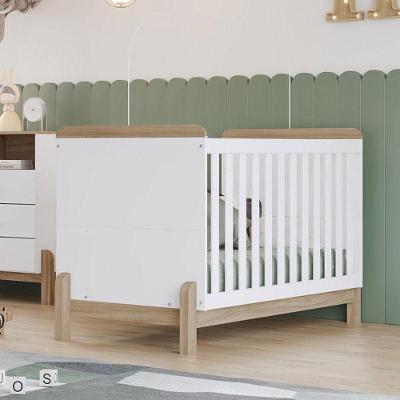 Berço Multifuncional Mini Cama Ternura em MDF para Bebês Branco Jequitibá