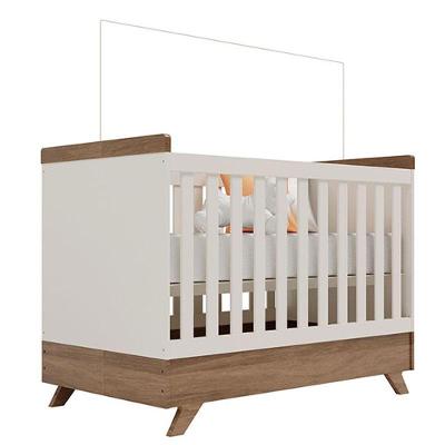 Berço Americano Retro Vitória Off White Carvalho - Carolina