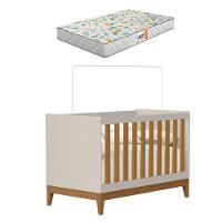 Berço Americano Flip Areia Acetinado Savana Com Colchão Gazin - Reller - 1