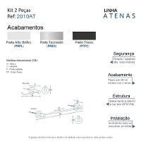 Kit De Acessórios Para Banheiro Alto Brilho 2 Peças Grego Metal 2010at - 6