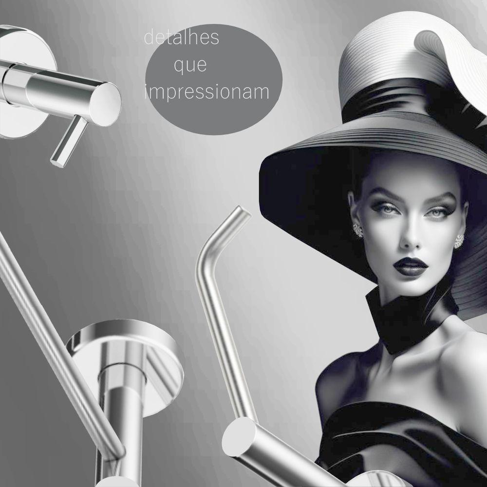 Kit De Acessórios Para Banheiro Alto Brilho 4 Peças Grego Metal 2050at - 2