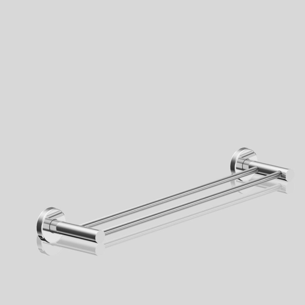 Porta Toalha Toalheiro Duplo Para Banheiro Alto Brilho Atenas 45cm - 4