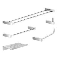 Kit Acessórios Para Banheiro Alto Brilho 5 Peças Grego Metal 2190tr - 1