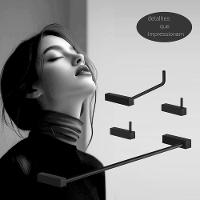 Kit De Acessórios Para Banheiro Preto Fosco 4 Peças Grego Metal 2050tr - 2