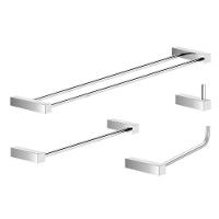 Kit Acessórios Para Banheiro Alto Brilho 4 Peças Grego Metal 2060tr - 1