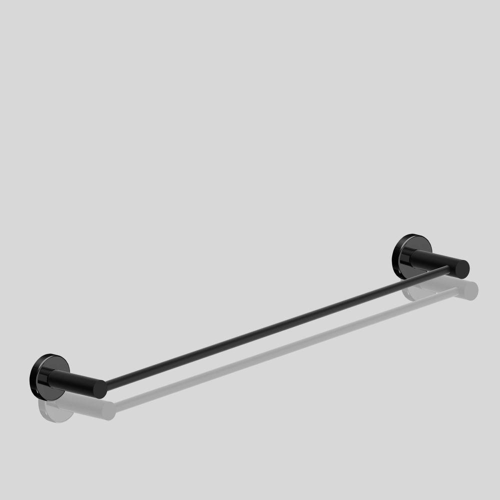 Porta Toalha Toalheiro Para Banheiro Preto Fosco Atenas 55cm - 4