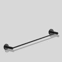 Porta Toalha Toalheiro Para Banheiro Preto Fosco Atenas 55cm