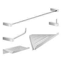 Kit Acessórios Para Banheiro Alto Brilho 5 Peças Grego Metal 2102tr - 1