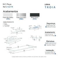 Kit Acessórios Para Banheiro Alto Brilho 5 Peças Grego Metal 2102tr - 9