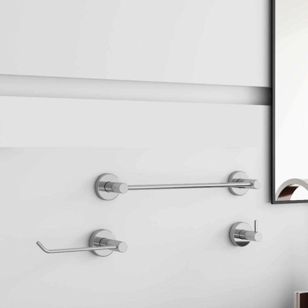 Kit Acessório Para Banheiro Escovado 3 Peças Grego Metal 2030at - 4