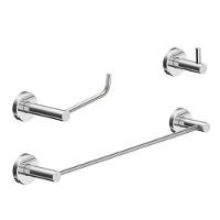 Kit Acessório Para Banheiro Escovado 3 Peças Grego Metal 2030at - 1