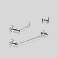 Kit Acessório Para Banheiro Escovado 3 Peças Grego Metal 2030at - 3