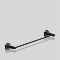 Porta Toalha Toalheiro Para Banheiro Preto Fosco Atenas 45cm