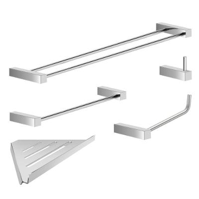 Kit Acessórios Para Banheiro Escovado 5 Peças Grego Metal 2160tr