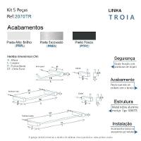 Kit Acessórios Para Banheiro Escovado 5 Peças Grego Metal 2070tr - 8