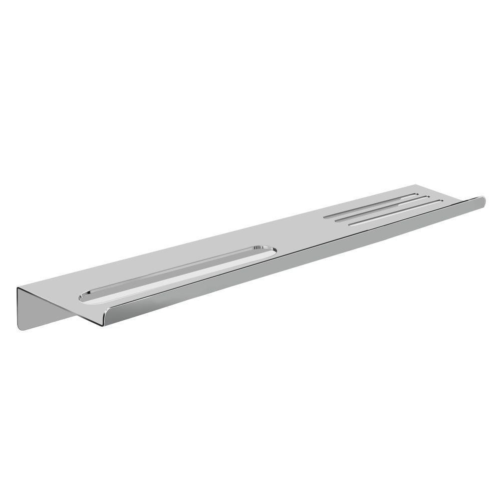 Prateleira Suporte Para Banheiro Escovado Grega Aço Inox 70cm - 1