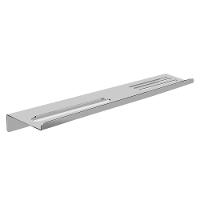 Prateleira Suporte Para Banheiro Escovado Grega Aço Inox 70cm - 1