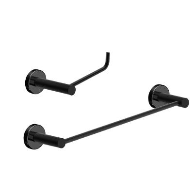 Kit De Acessórios Para Banheiro Preto Fosco 2 Peças Grego Metal 2010at