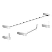 Kit De Acessórios Para Banheiro Alto Brilho 4 Peças Grego Metal 2050tr - 1