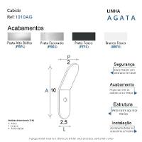 Cabide Para Banheiro Preto Fosco Agata Grego Metal - 2