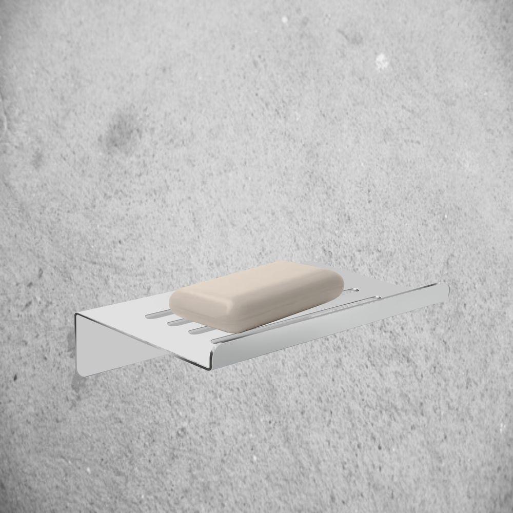 Saboneteira Para Banheiro Escovado Grega Aço Inox 14cm - 3