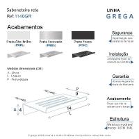 Saboneteira Para Banheiro Escovado Grega Aço Inox 14cm - 4