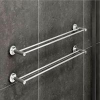 Porta Toalha Toalheiro Duplo Para Banheiro Alto Brilho Atenas 65cm - 3