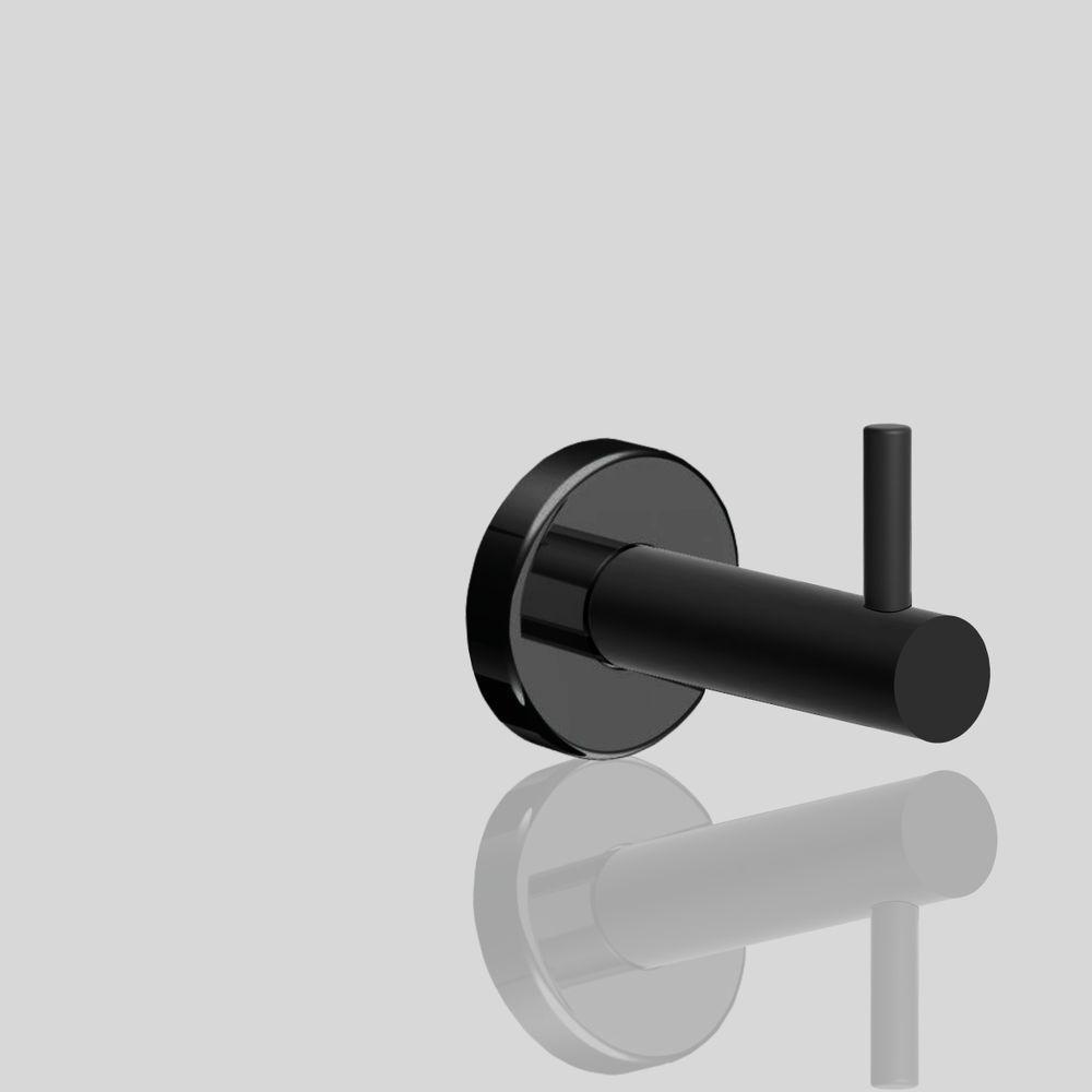 Cabide Gancho Para Banheiro Preto Fosco Atenas Grego Metal - 4