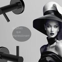 Cabide Gancho Para Banheiro Preto Fosco Atenas Grego Metal - 2