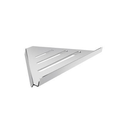Prateleira Suporte Canto Para Banheiro Alto Brilho Grega Aço Inox 30cm