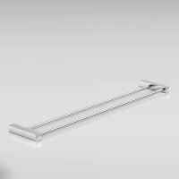 Porta Toalha Toalheiro Duplo Para Banheiro Alto Brilho Troia 70cm - 3