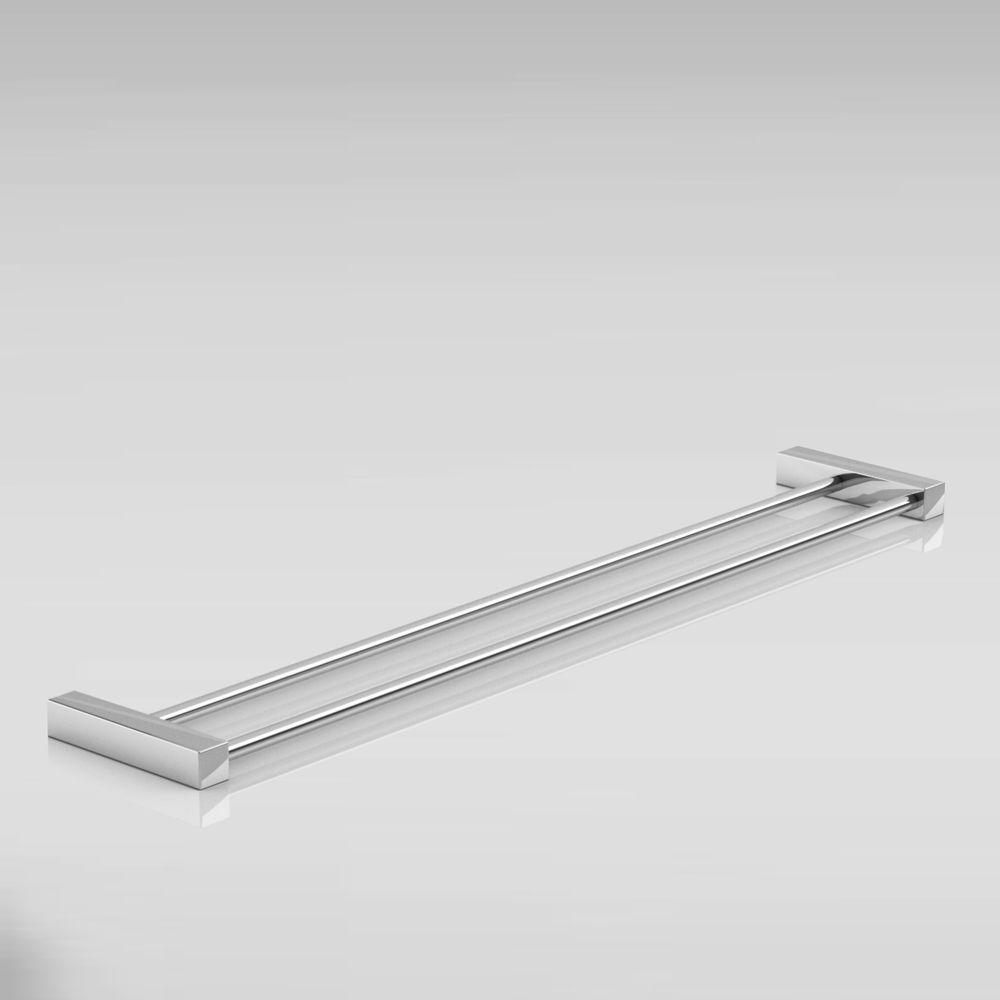 Porta Toalha Toalheiro Duplo Para Banheiro Escovado Troia 70cm - 3