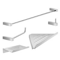 Kit Acessórios Para Banheiro Escovado 5 Peças Grego Metal 2102tr - 1