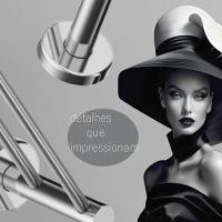 Porta Toalha Toalheiro Duplo Para Banheiro Escovado Atenas 75cm - 2