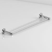 Porta Toalha Toalheiro Duplo Para Banheiro Escovado Atenas 75cm