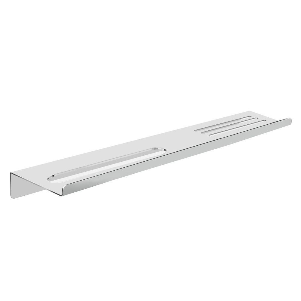 Prateleira Suporte Para Banheiro Alto Brilho Grega Aço Inox 70cm - 1