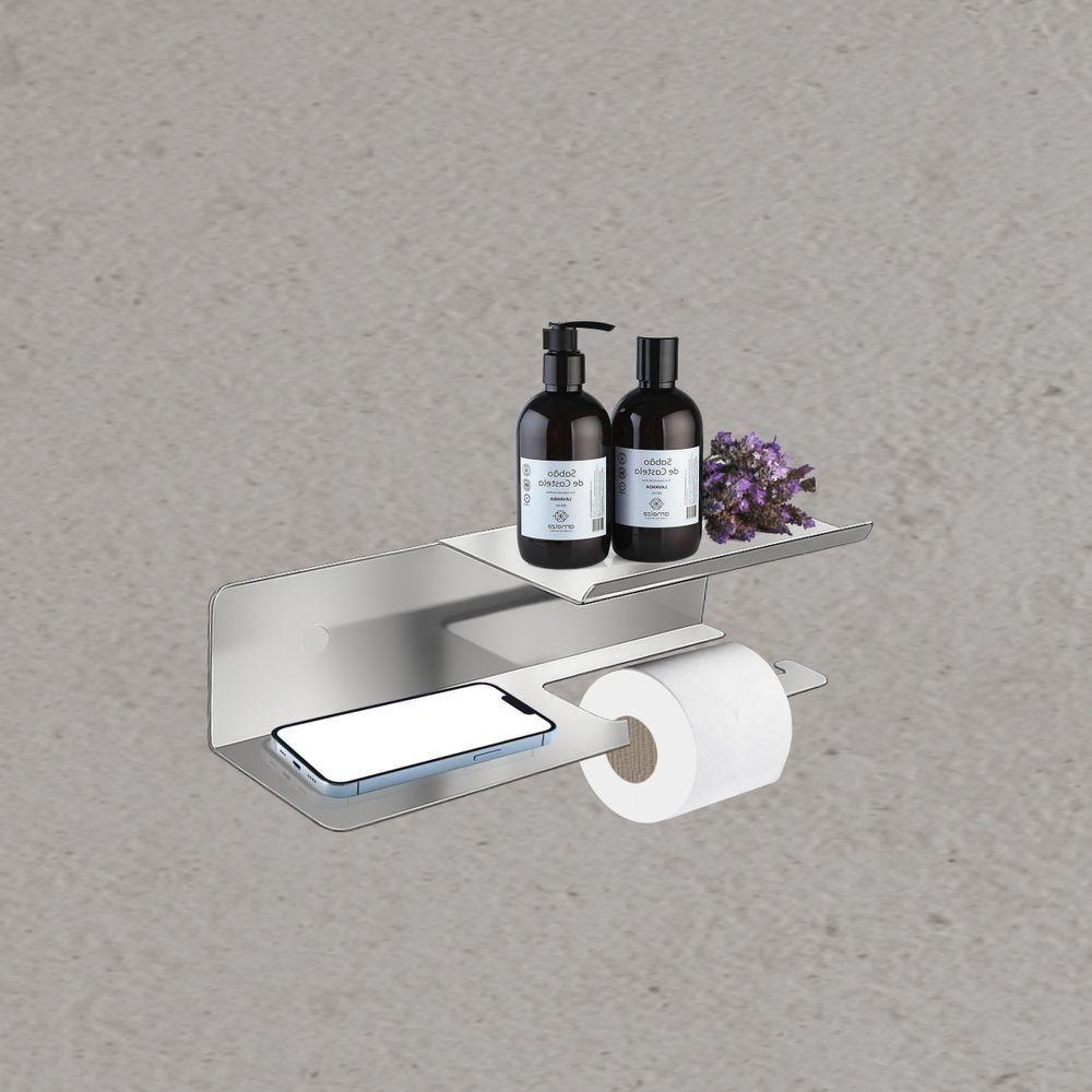 Porta Papel Higiênico Triplo Para Banheiro Alto Brilho Grega - 2