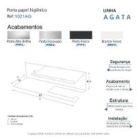 Porta Papel Higiênico Triplo Para Banheiro Alto Brilho Grega - 3