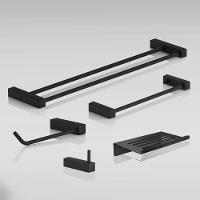 Kit Acessórios Para Banheiro Preto Fosco 5 Peças Grego Metal 2190tr - 3