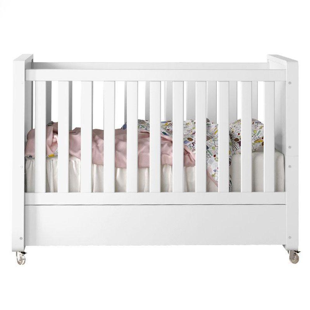 Berço Tutto New E Cômoda Infantil Mississipi Ambiente Branco Fosco - Matic - 4