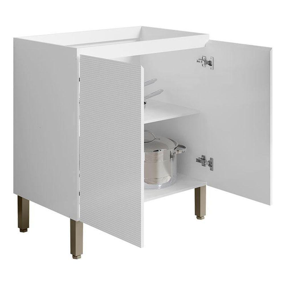 Balcão 2 Portas 80 Cm Art 6005 Branco ártico - Kits Paraná - 3